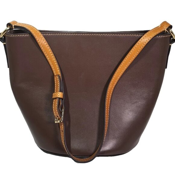 Dooney and Bourke O Ring Hobo Brown Nubuck Leather Bag Magnetic Closure Lined - Picture 6 of 16